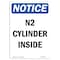 Signmission OSHA Notice, 5" Height, N2 Cylinder Inside Sign, 5" X 3.5", Portrait OS-NS-D-35-V-14304 - alternate 1